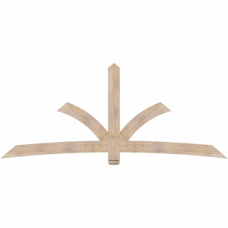 Ekena Millwork Davenport Smooth Timber Gable Bracket, Douglas Fir, 108"W x 45"H x 1 1/2"D x 5 1/2"F, 10/12 Pitch GBW108X45X0206DAV00SDF